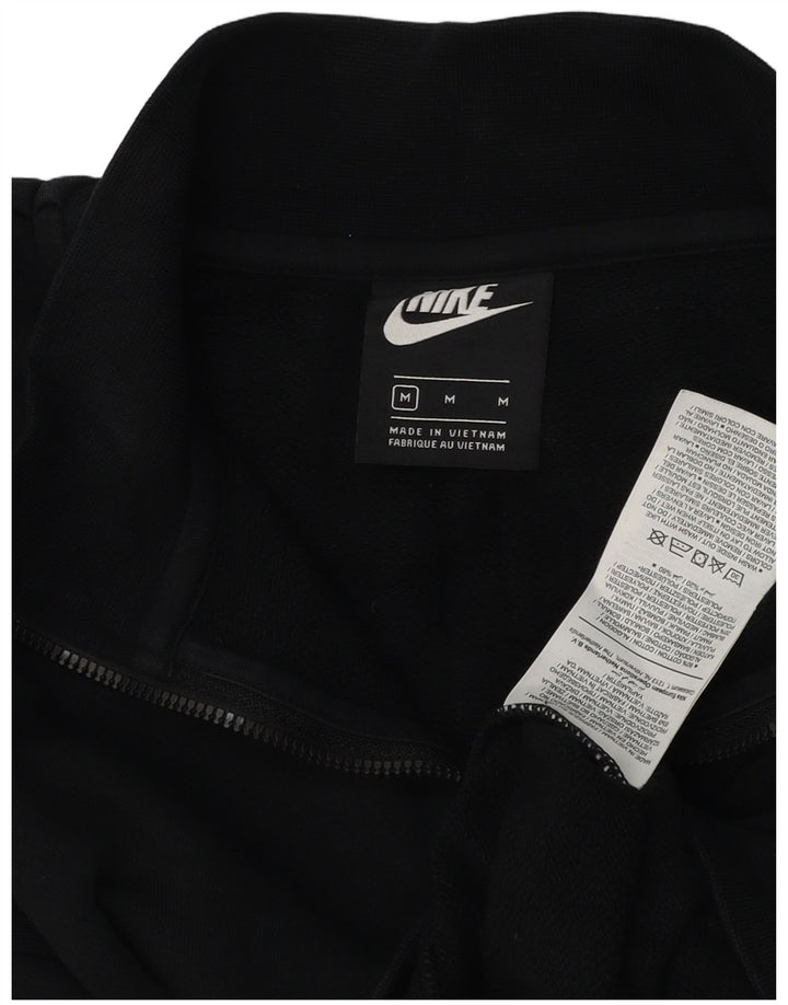 Pulover Nike pentru femei, supradimensionat, cu fermoar și gât, UK 14 Medium Negru