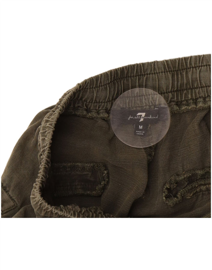 7 FOR ALL MANKIND Joggeri pentru femei Pantaloni cargo medii L30 L27 Kaki