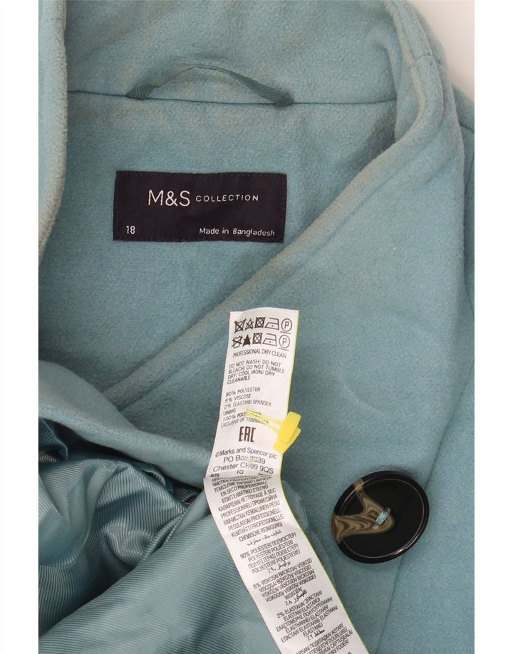 Palton pentru femei Marks & Spencer loose fit UK 18 XL poliester albastru