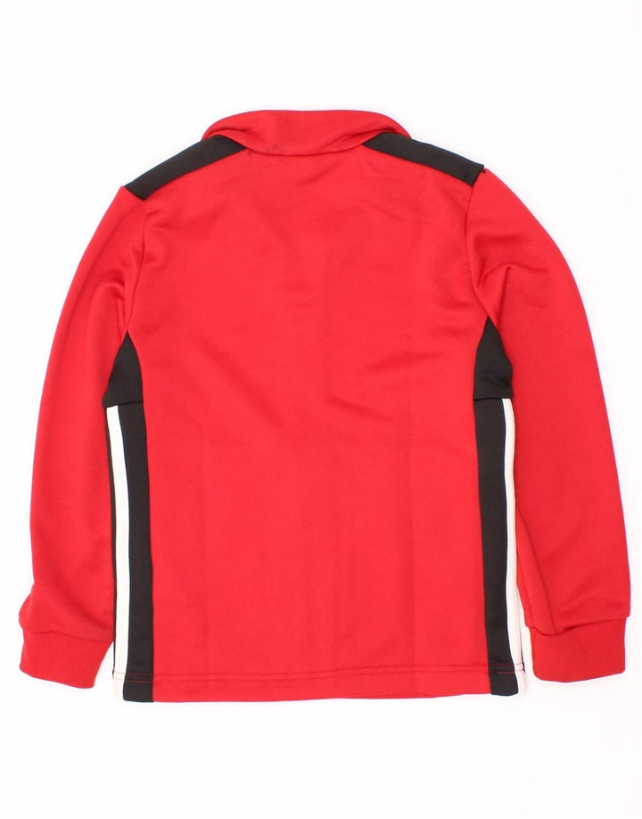 Jachetă de trening pentru băieți Adidas 7-8 ani Poliester color bloc roșu