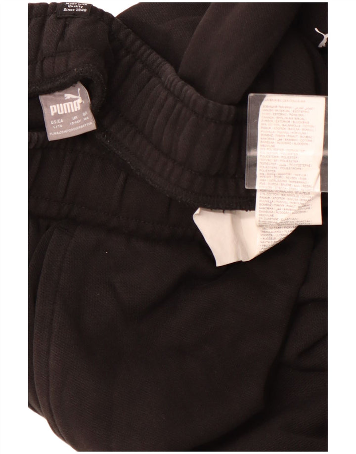 PUMA Băieți Pantaloni Trening Pantaloni Joggeri 13-14 Ani Bumbac Negru