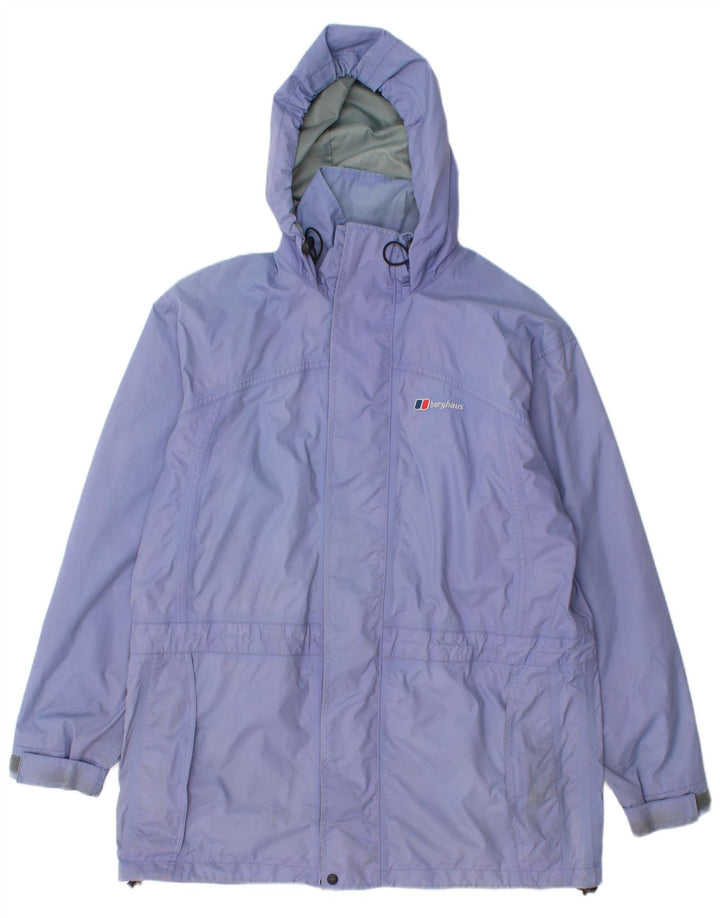 Jachetă de ploaie cu glugă supradimensionată pentru femei Berghaus UK 12 Nailon violet mediu