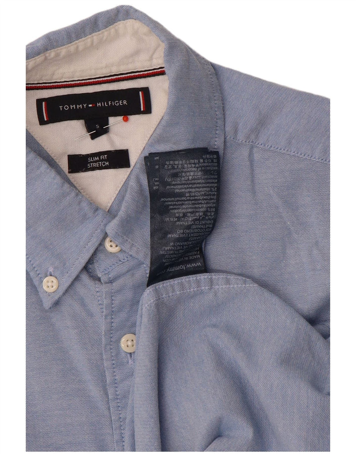 Cămașă Slim Fit Tommy Hilfiger pentru bărbați, bumbac, albastru