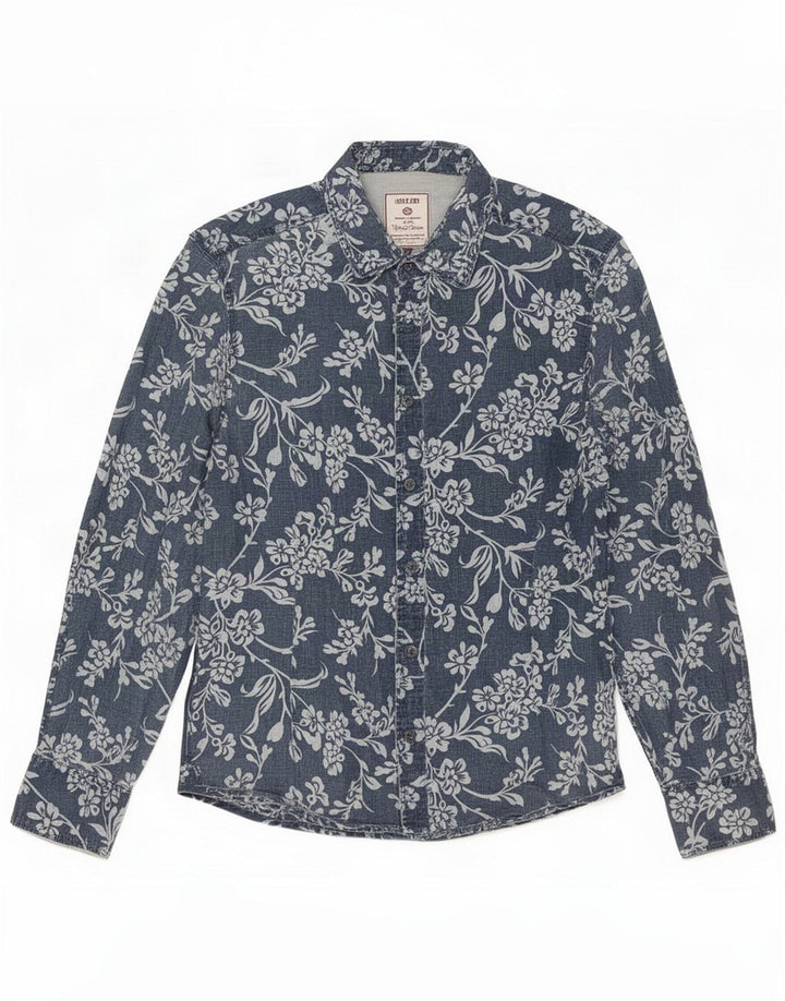 Jack & Jones Cămașă pentru bărbați Medium Blue Floral Linen