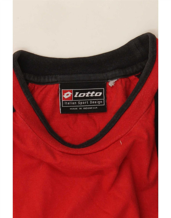 Tricou Bărbați Lotto Top Mediu Roșu Colorblock