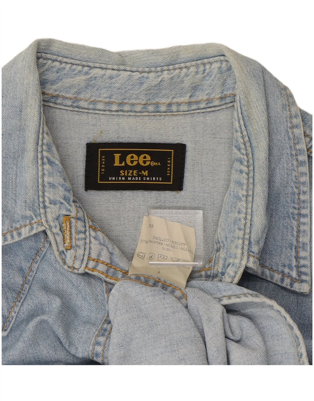 LEE Womens Denim Shirt UK 14 Medium Blue Cotton