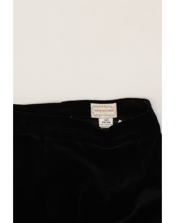 SARAH RICHARDS Womens Pencil Skirt W30 Medium  Black Cotton Vintage Sarah Richards and Second-Hand Sarah Richards from Messina Hembry 