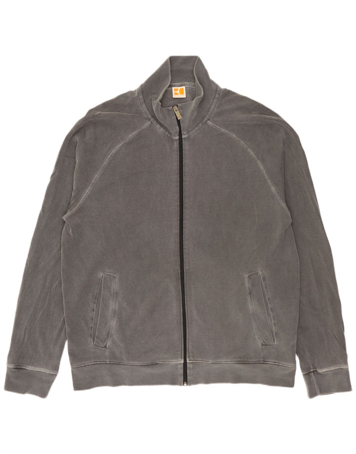 Jachetă de trening pentru bărbați Hugo Boss, bumbac gri 2XL