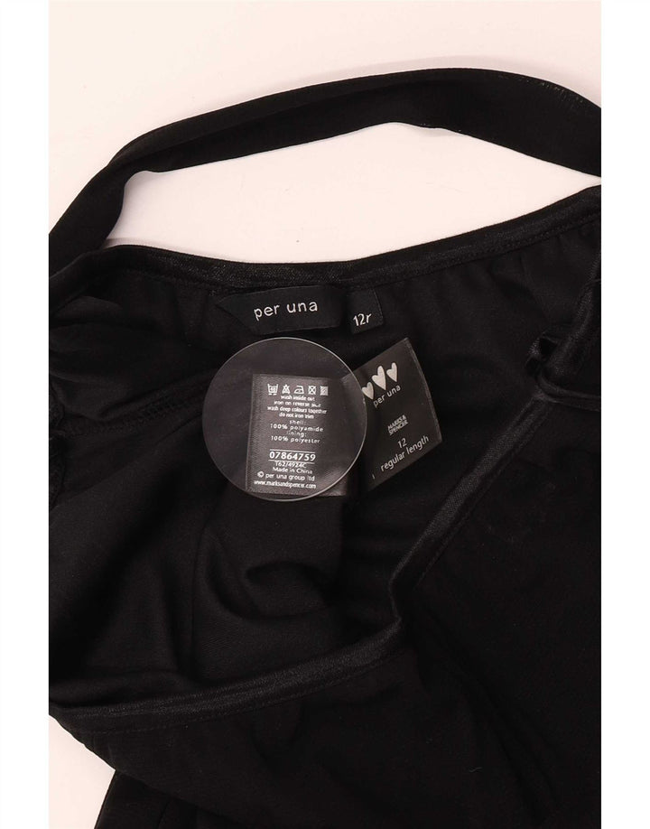 Fusta maxi obișnuită pentru femei Per Una UK 12 Medium W28 Poliamidă neagră
