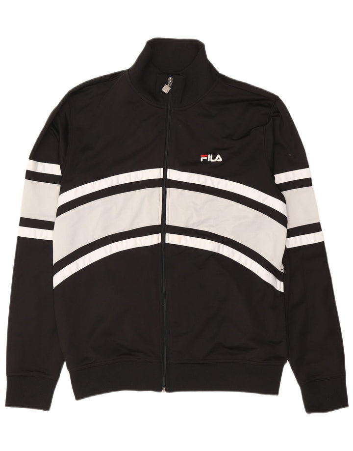 Jachetă de top pentru trening Fila pentru bărbați, mare, negru, poliester color bloc