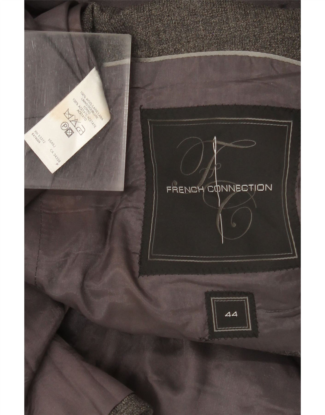 Jachetă pentru bărbați French Connection, cu 2 nasturi, UK 44 2XL Lână gri