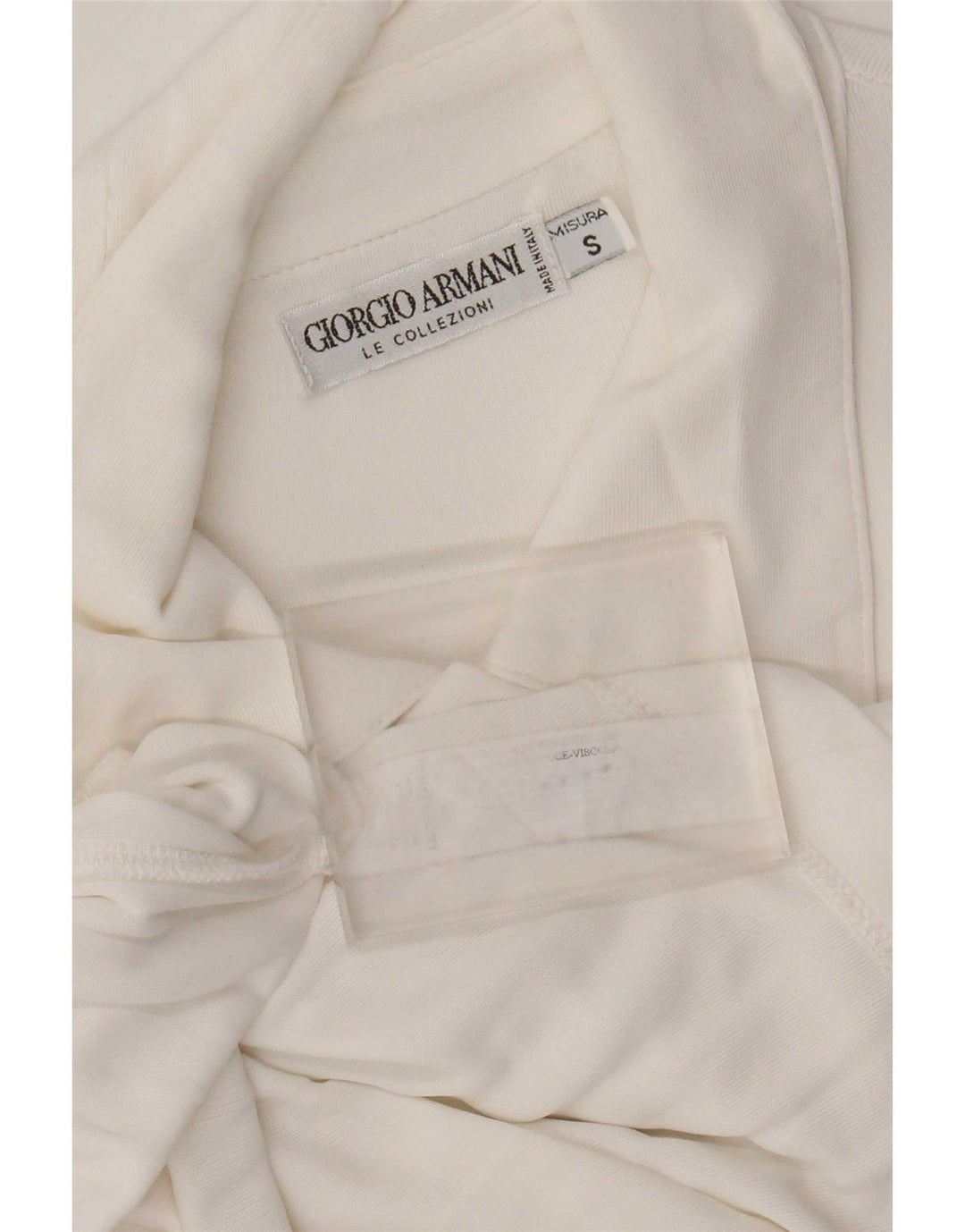 Cămașă pentru bărbați Giorgio Armani, mică, albă, viscoză