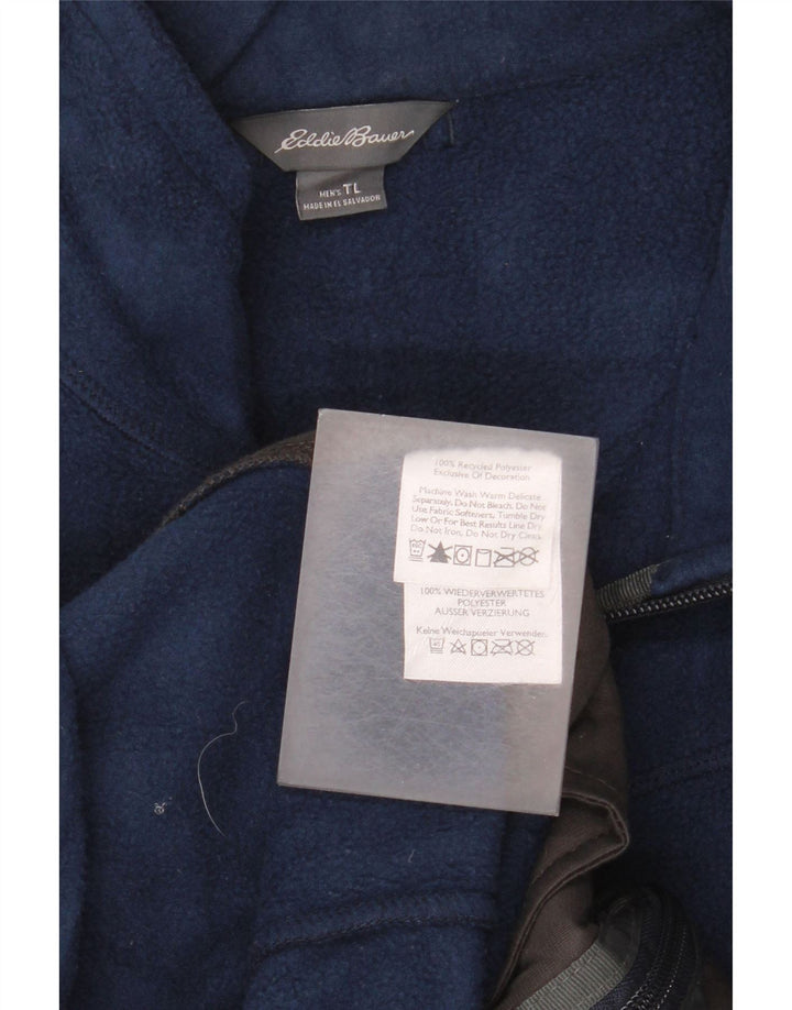 Gilet pentru bărbați din lână Eddie Bauer UK 40, mare, albastru, poliester