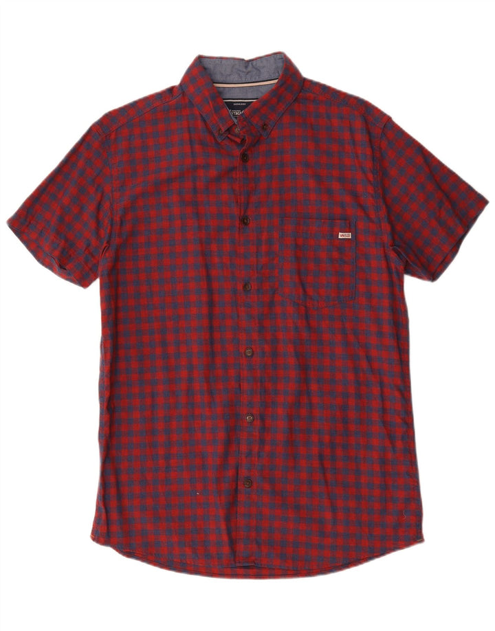 Cămașă Jack & Jones pentru bărbați cu mânecă scurtă, mare, roșu, din bumbac