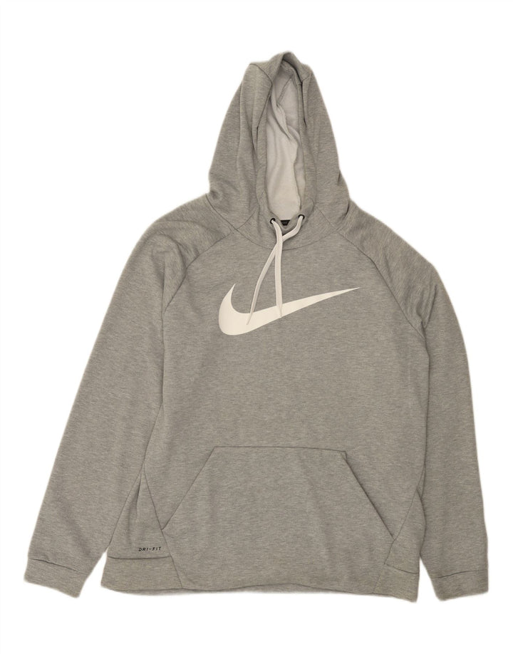 Pulover cu glugă grafic Nike pentru bărbați, XL, poliester cu pături gri