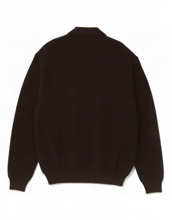 Pulover cardigan pentru bărbați Malagrida XL Lână maro