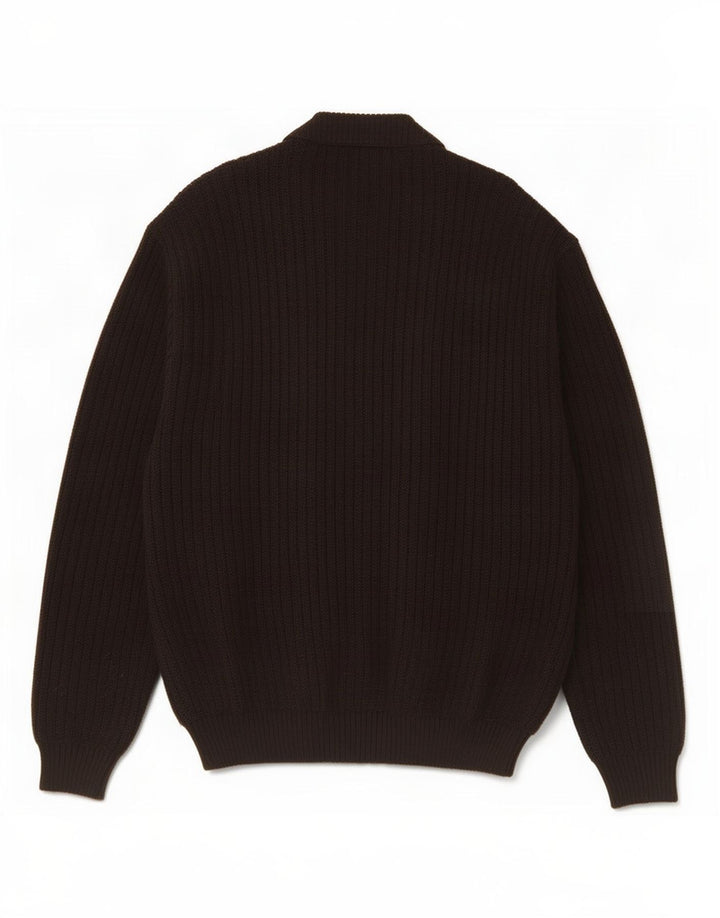 Pulover cardigan pentru bărbați Malagrida XL Lână maro