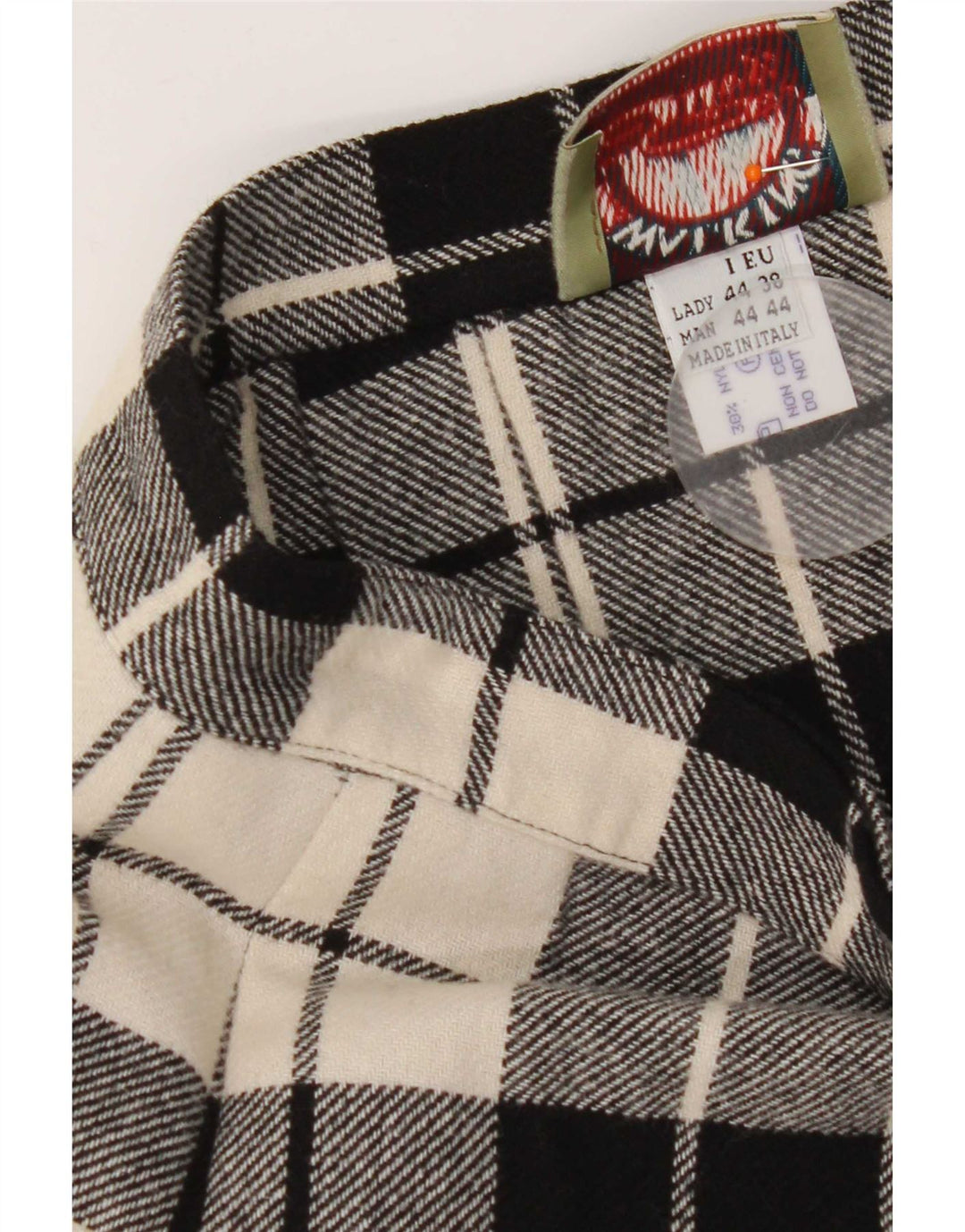 Fusta Wrap pentru femei Silvy IT 44 Medium W26 Lână carouri neagră