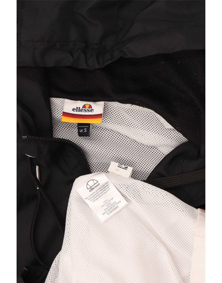 Trening cu glugă grafică Ellesse pentru bărbați. Jachetă mică, neagră, color block
