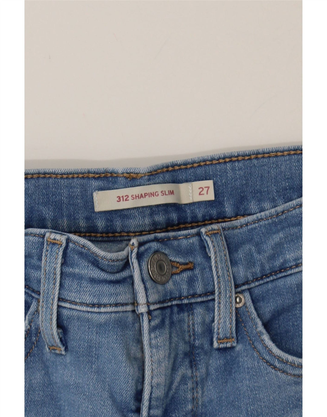 LEVI'S Womens 312 Shaping Slim Jeans W27 L31 Blue Cotton Vintage Levi's and Second-Hand Levi's from Messina Hembry 