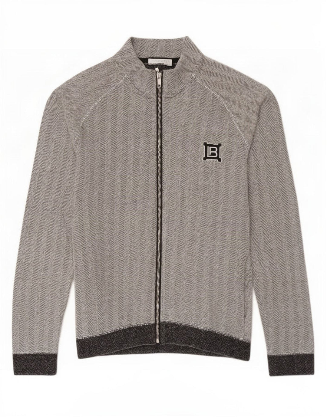 Jachetă de trening pentru femei Laura Biagiotti UK 10 Small Grey Herringbone