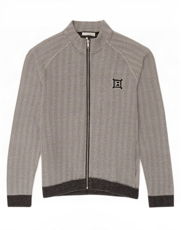 Jachetă de trening pentru femei Laura Biagiotti UK 10 Small Grey Herringbone
