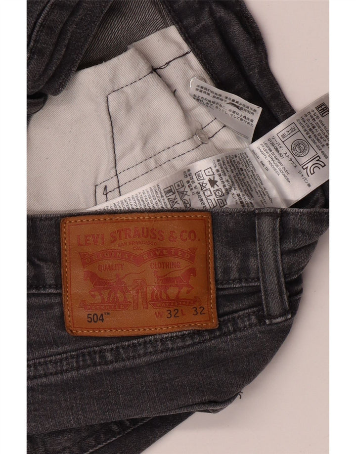 LEVI'S Blugi 504 drepti pentru bărbați W32 L29 bumbac gri