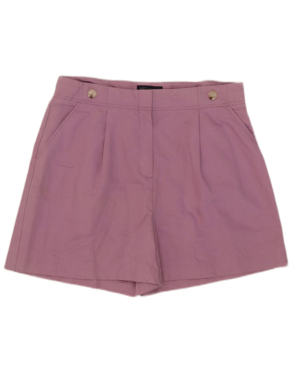 Marks & Spencer Pantaloni scurți chino cu talie înaltă pentru femei UK 16 Large W38 Liliac