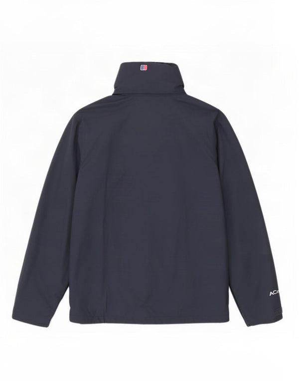 Jachetă de vânt pentru bărbați Berghaus, cu glugă, UK 40, mare, albastru, poliamidă