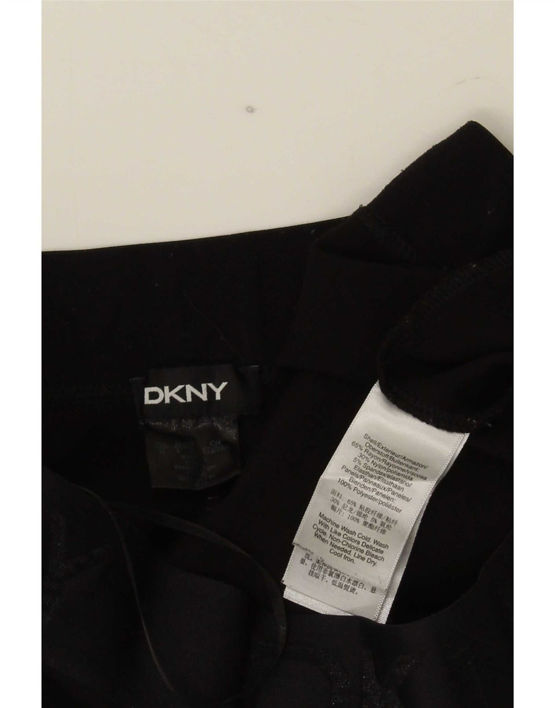 Pantaloni tăiați cu grafic pentru femei Dkny L32 L24 Negru Rayon