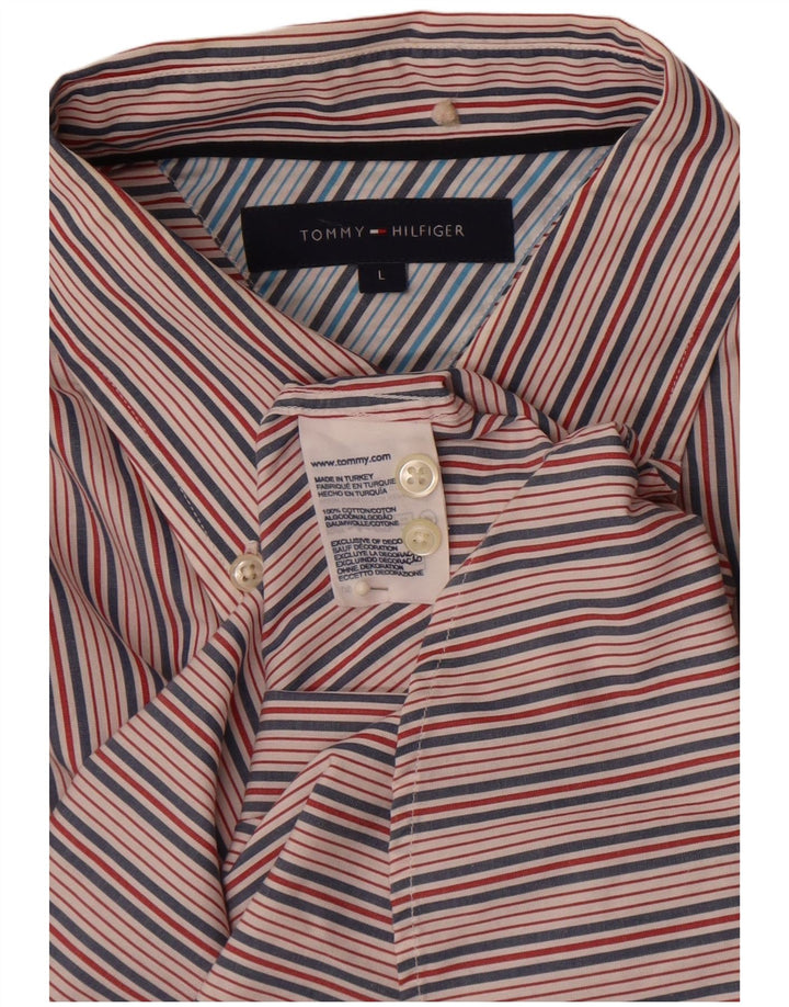 Cămașă pentru bărbați Tommy Hilfiger, bumbac cu dungi mari, multicolore