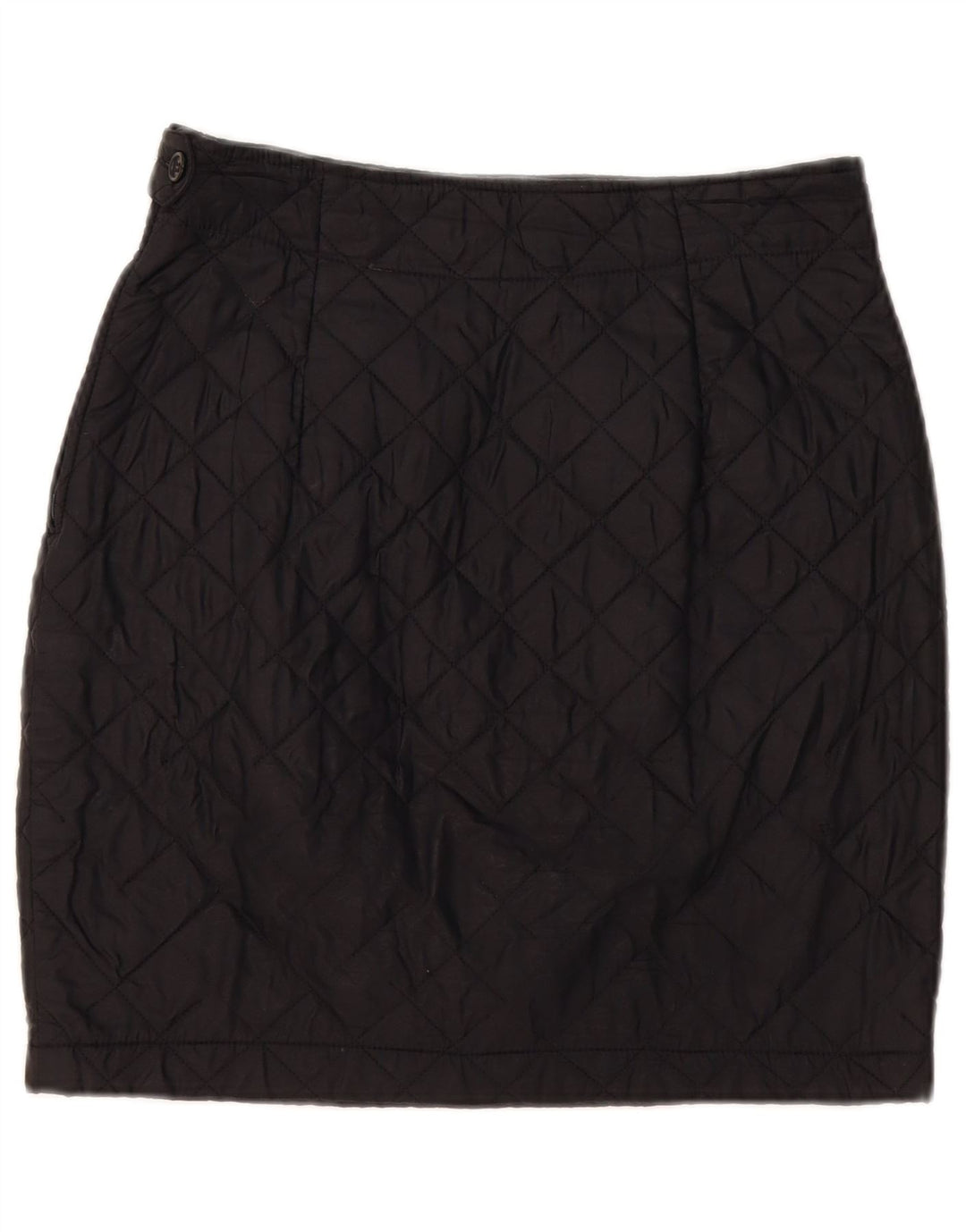 Fusta mini matlasată Benetton pentru femei IT 44 Medium W30 Poliamidă neagră