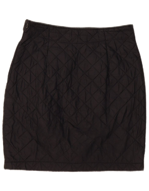 Fusta mini matlasată Benetton pentru femei IT 44 Medium W30 Poliamidă neagră