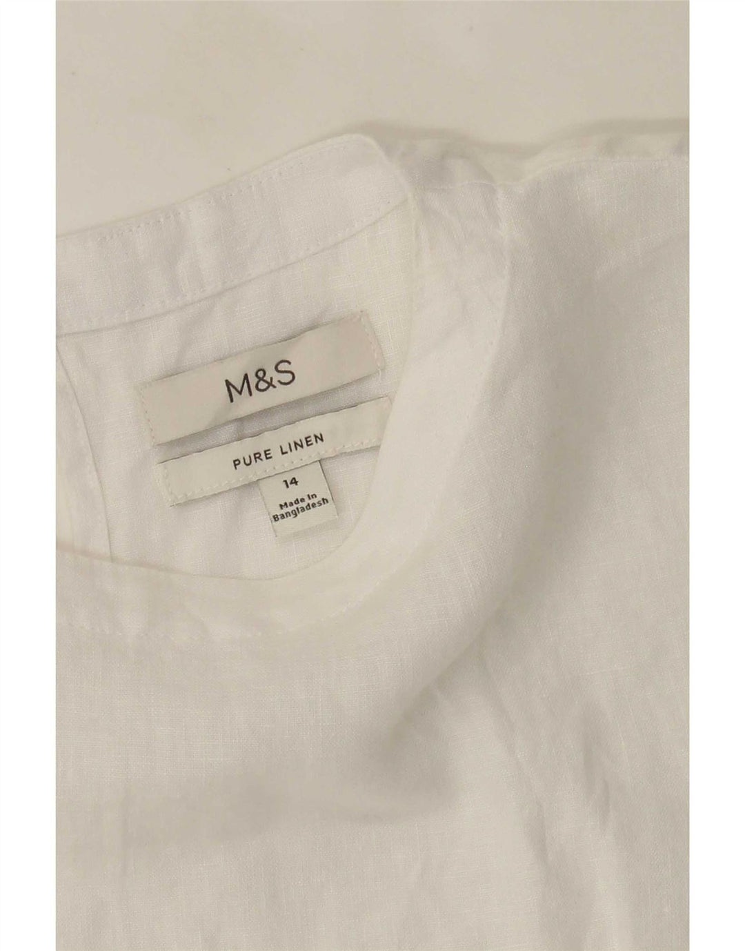 Bluză supradimensionată pentru femei Marks & Spencer, UK 14, mare, albă