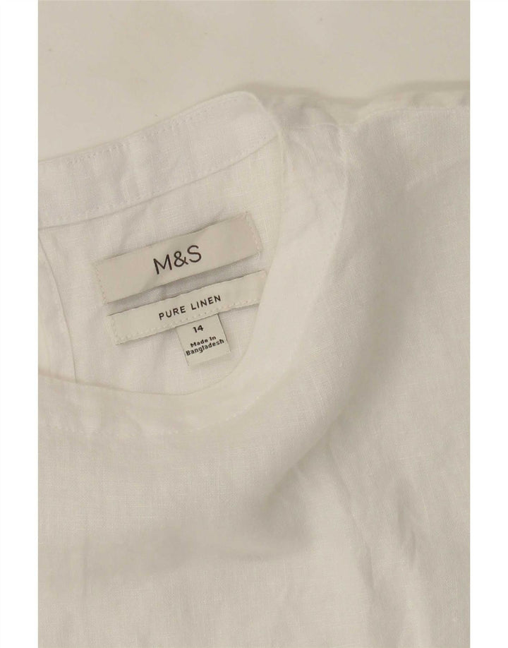 Bluză supradimensionată pentru femei Marks & Spencer, UK 14, mare, albă
