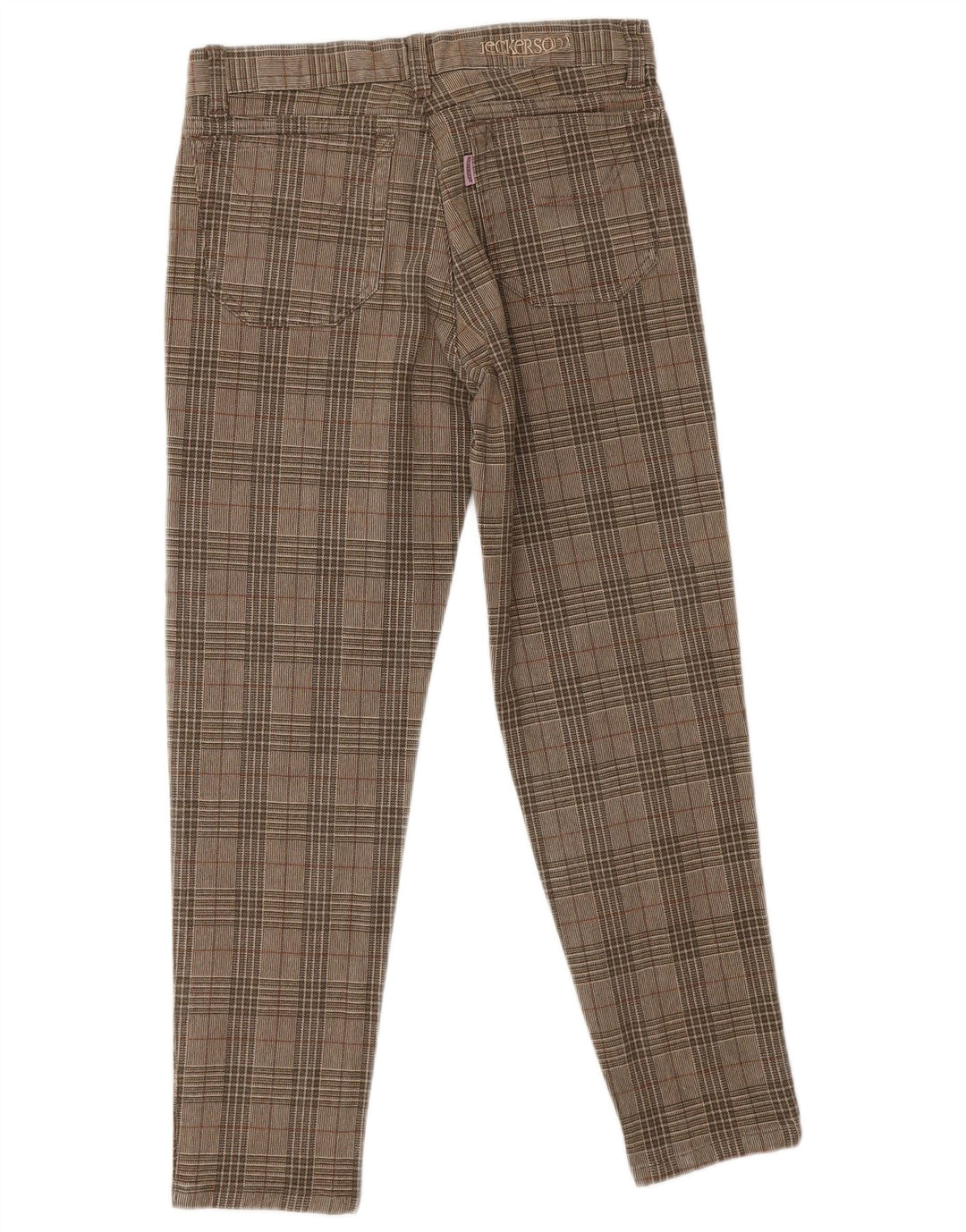 Pantaloni casual conici pentru femei JECKERSON L25 L25 bumbac maro check