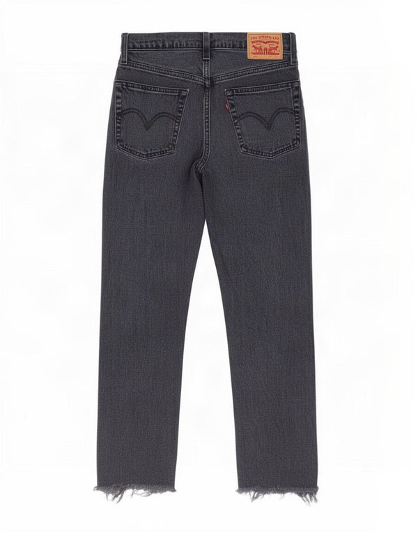 Blugi drepti 501 Crop Levi's pentru femei L27 L26 bumbac gri