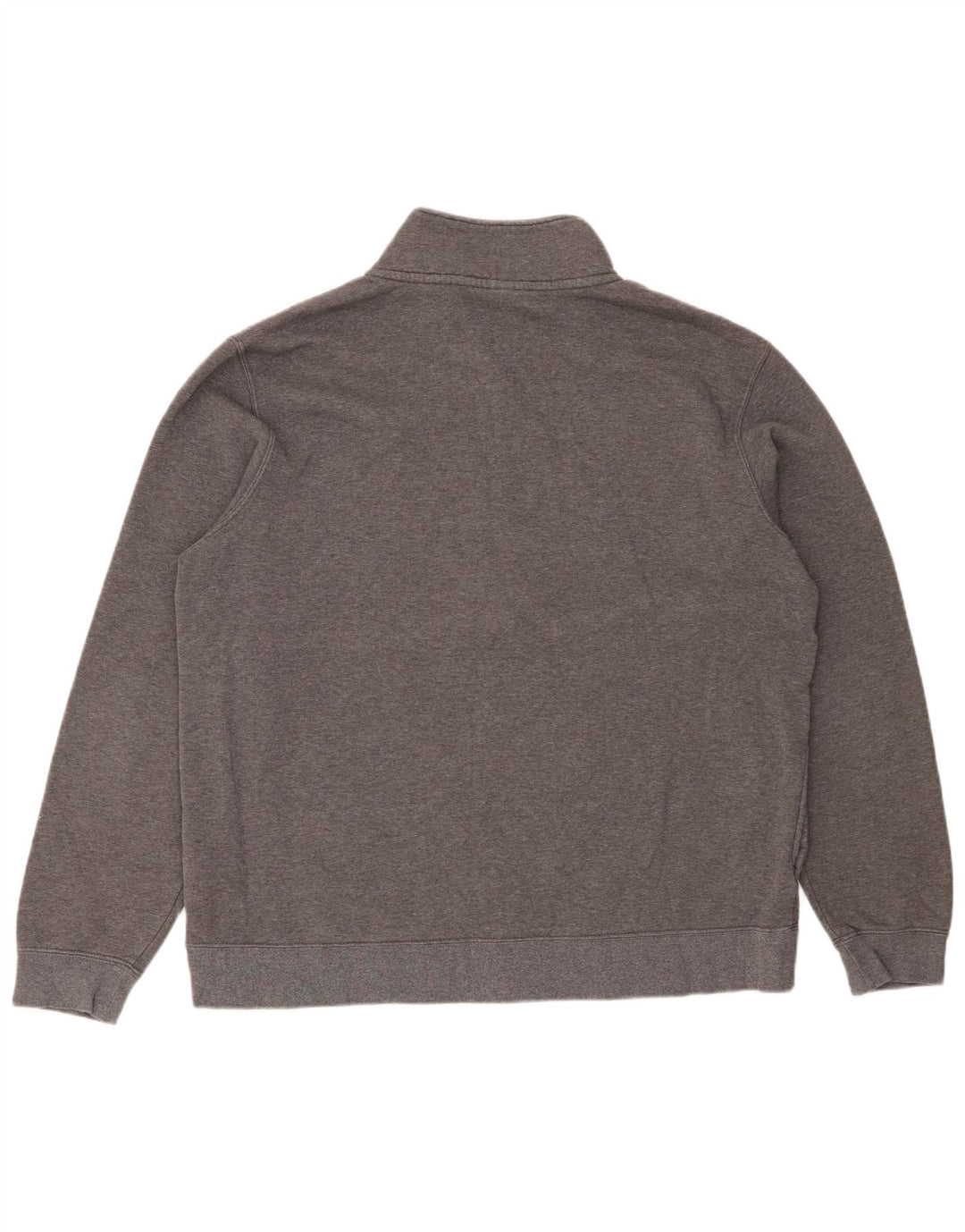 NIKE Mens Zip Neck Sweatshirt Jumper XL Grey Cotton