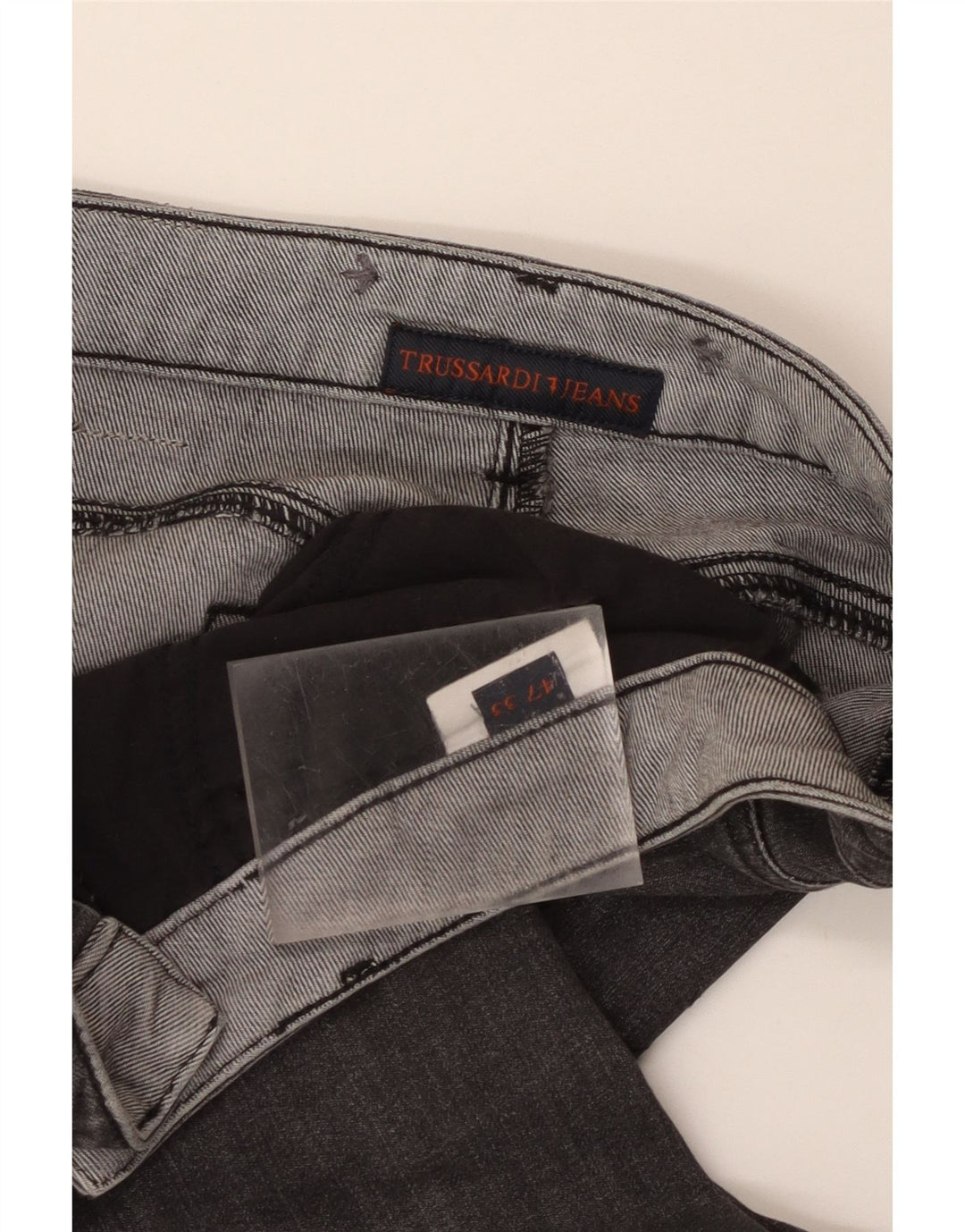 Blugi drepti pentru bărbați Trussardi W33 L26 gri