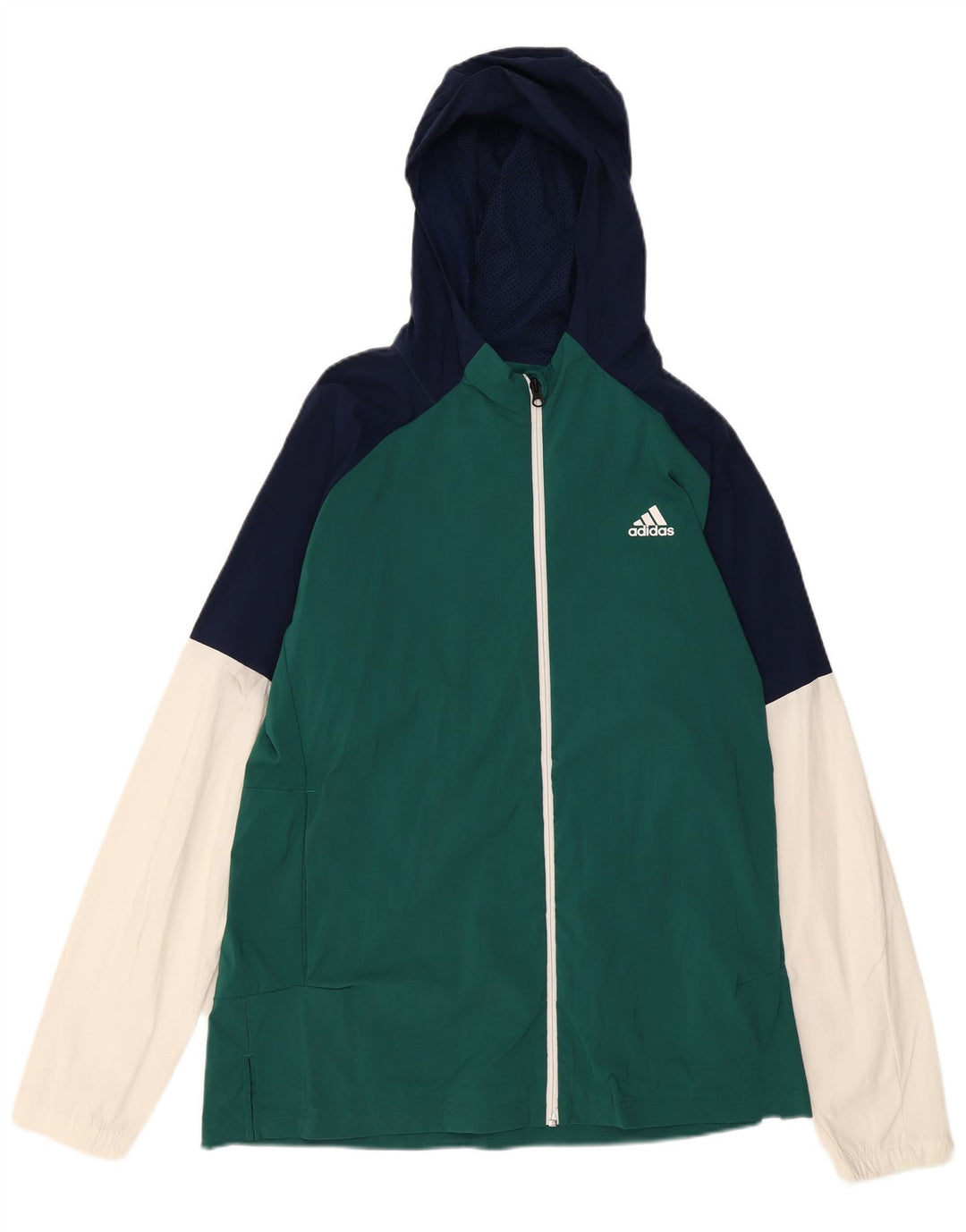 Jachetă de trening cu glugă ADIDAS pentru bărbați, nailon mare, verde