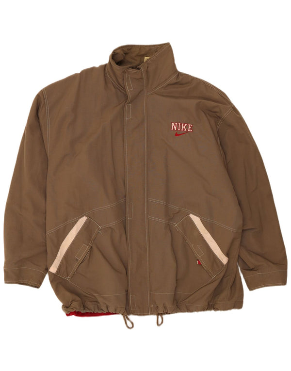 Jachetă de vânt pentru bărbați Nike, loose fit, UK 45/47 XL, maro, nailon