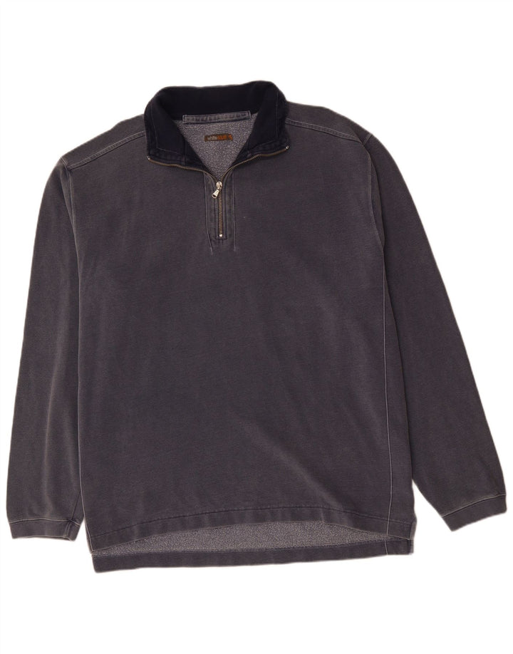 WHITE STUFF Hanorac cu fermoar pentru bărbați Pulover 2XL Bumbac bleumarin