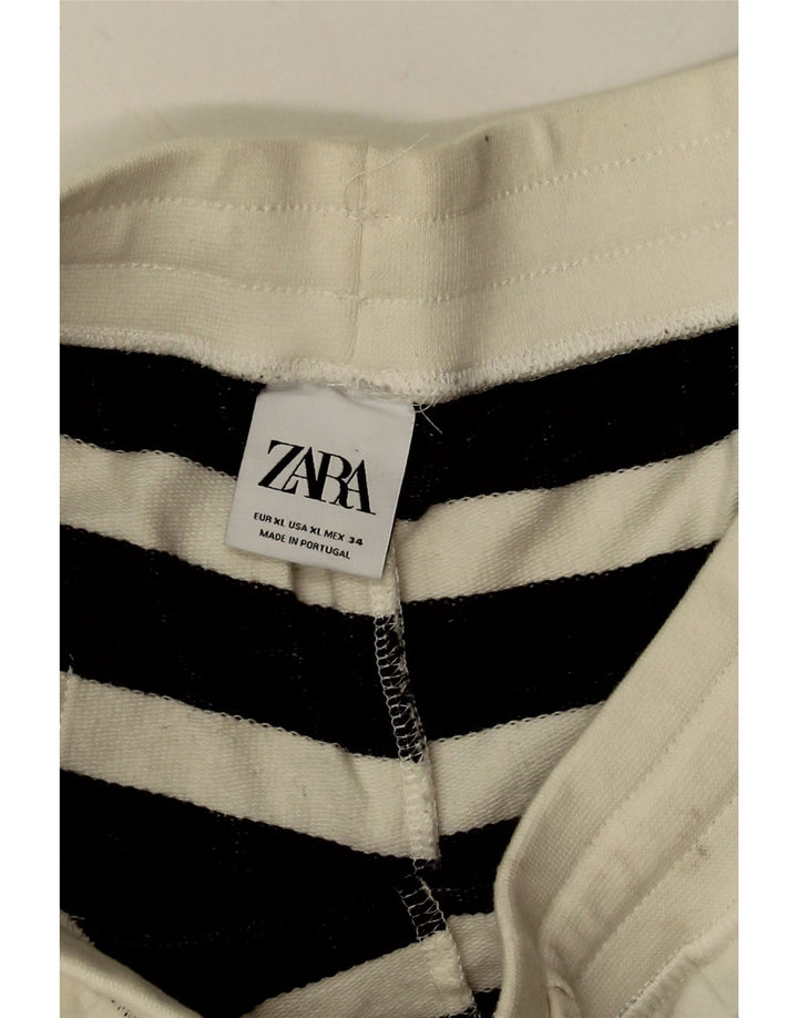 Pantaloni scurți sport pentru bărbați Zara XL, bumbac cu dungi gri