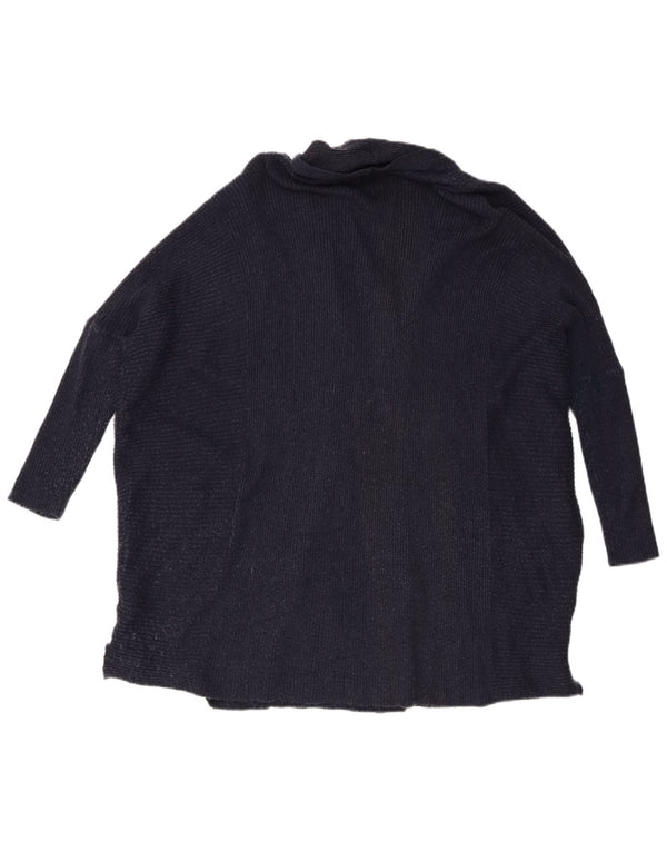 Pulover cardigan deschis pentru femei cu mâneci 3/4 Zara Marea Britanie 14, mijlocie, bleumarin, pete