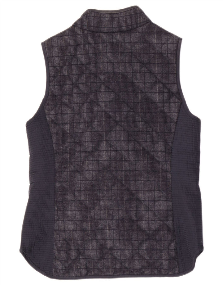 Crew Clothing Gilet matlasat pentru femei UK 10 Small Bleumarin Check Poliester