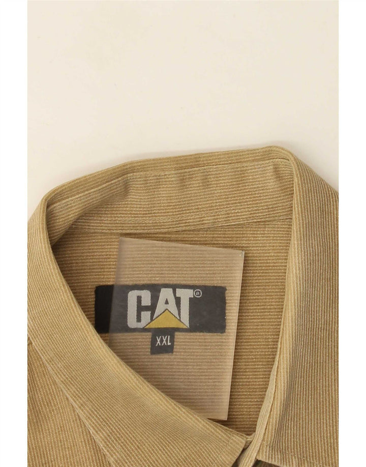 Cămașă bărbați CAT 2XL Bej Pinstripe