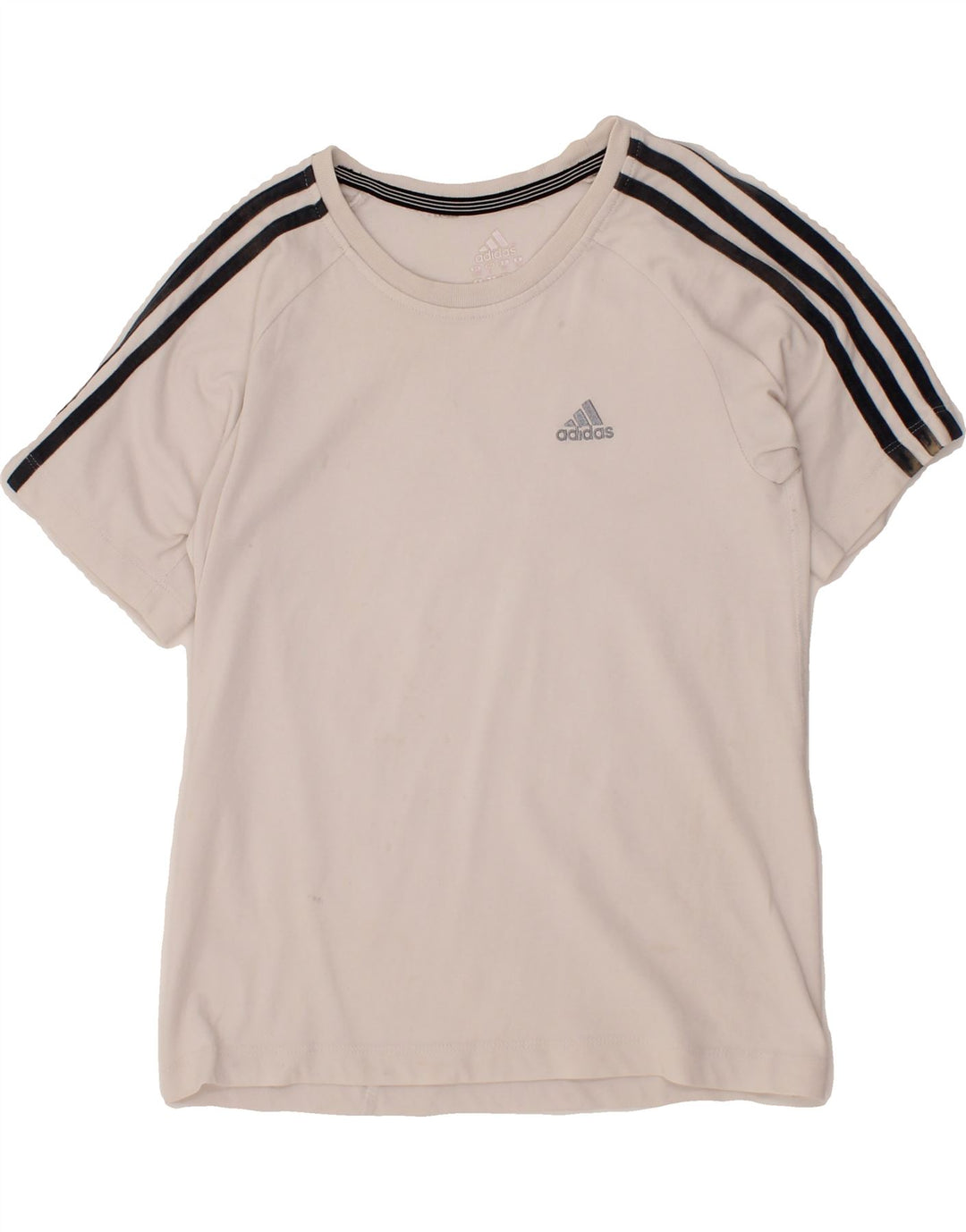 ADIDAS Boys Climalite T-Shirt Top 9-10 Years White Vintage Adidas and Second-Hand Adidas from Messina Hembry 