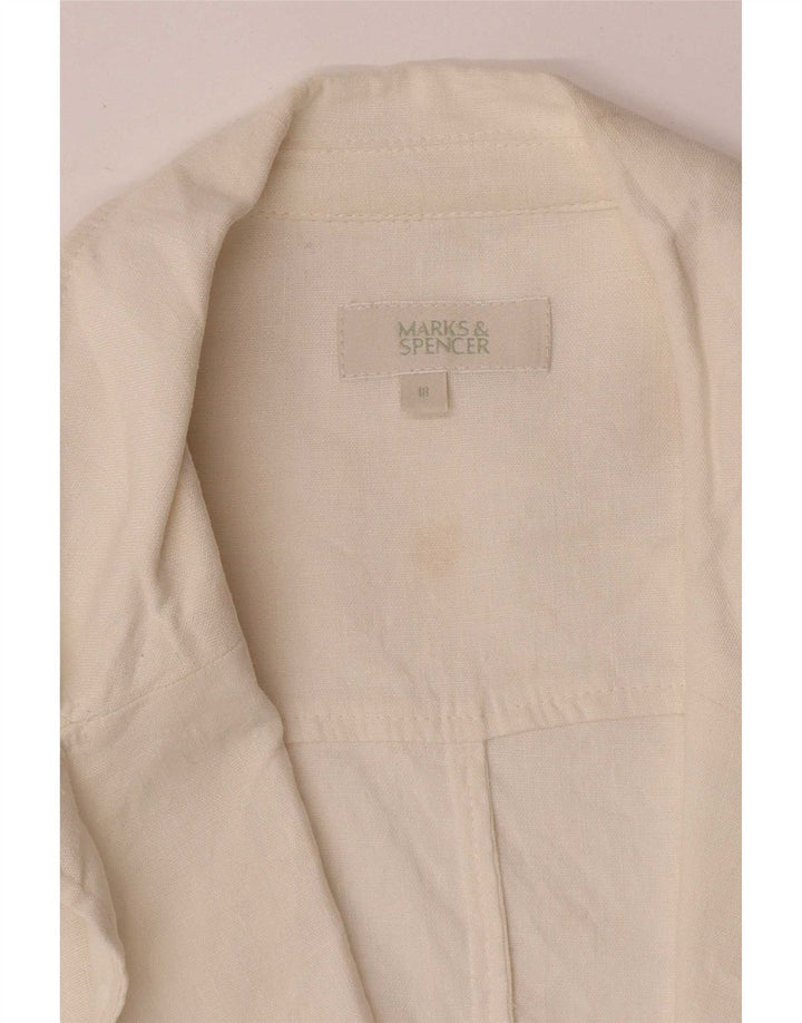 Jachetă pentru femei Marks & Spencer cu 1 buton, UK 18 XL, albă