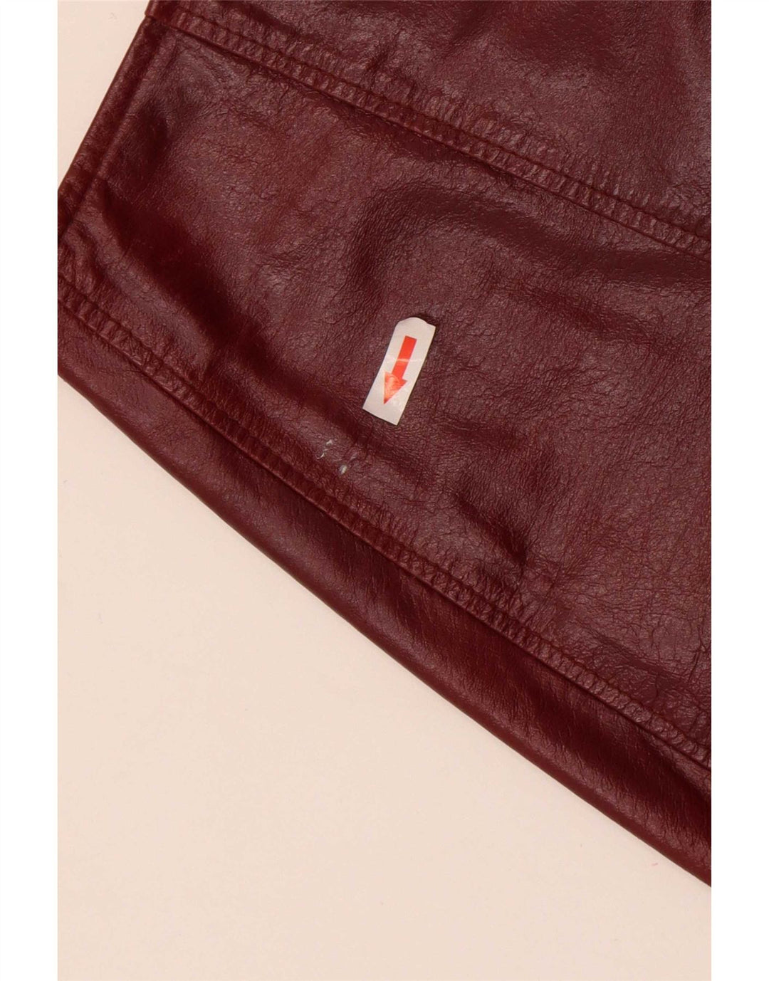 Fusta Mini piele Conbipel Femei IT 44 Medium W27 Maroon Leather