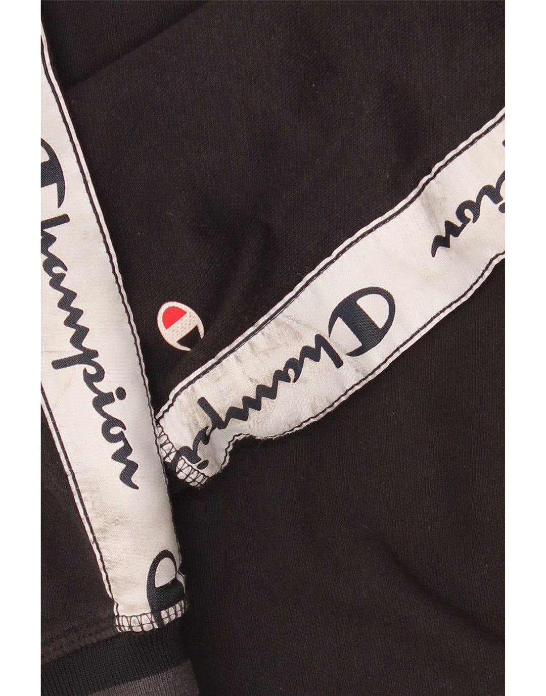 Pulover cu grafic pentru bărbați Champion Pulover mare din bumbac color bloc negru